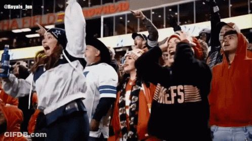 Crowd Watching Game With Nefs Sweatshirt GIF
