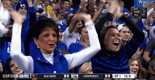 Crowd Watching Kentucky Game GIF