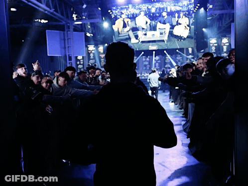 Crowd Watching NBC Screen GIF
