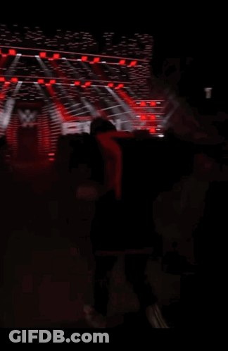 Crowd Watching Raw Wrestling Show GIF