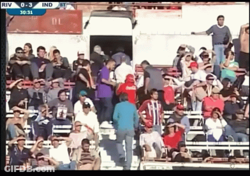 Crowd Watching Soccer Game Score 0-3 GIF