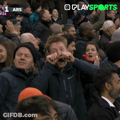 Crowd Watching Soccer Game Score 2 To 1 GIF