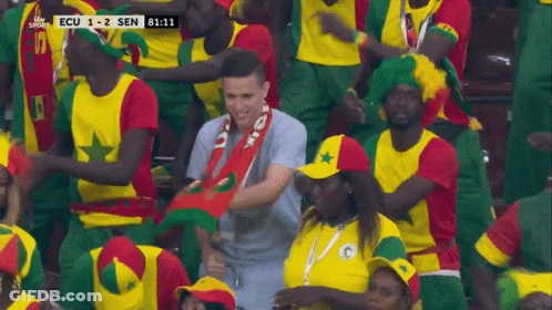 Crowd Watching Soccer Game Score Ecu 1-2 Sen GIF