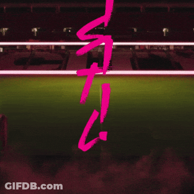 Crowd Watching Soccer Game With City Sign GIF