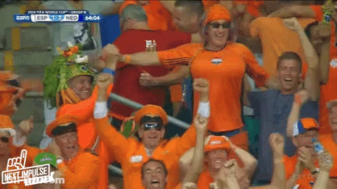 Crowd Watching Sports Game Next Impulse Sports Logo GIF