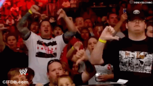 Crowd Watching Wrestling Match Next Big Thing Shirt GIF