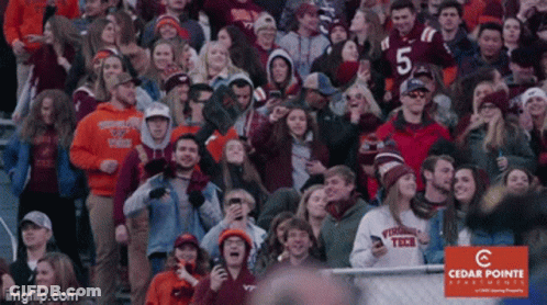 Crowd Wearing Jersey With Number 5 GIF
