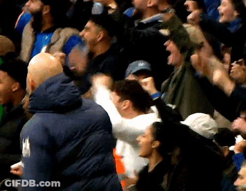Crowd With Chicago Jacket GIF