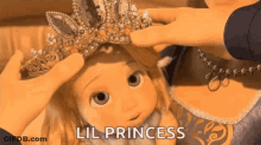 Crown Little Princess Rapunzel Tangled Disney Movie GIF