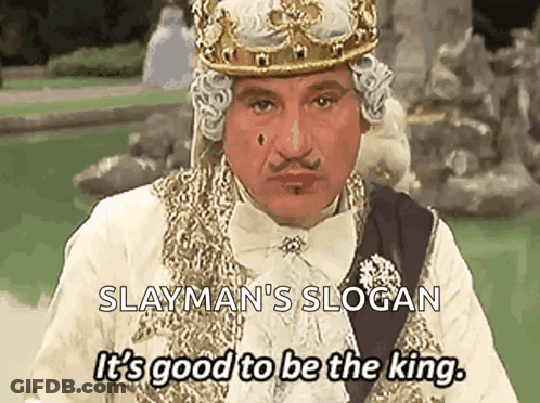 Crowned Man Says It's Good To Be King GIF