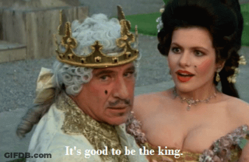 Crowned Man To Woman: Good To Be King GIF