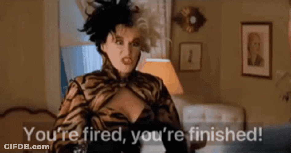 Cruella Angry Glenn Close Fired Finished GIF