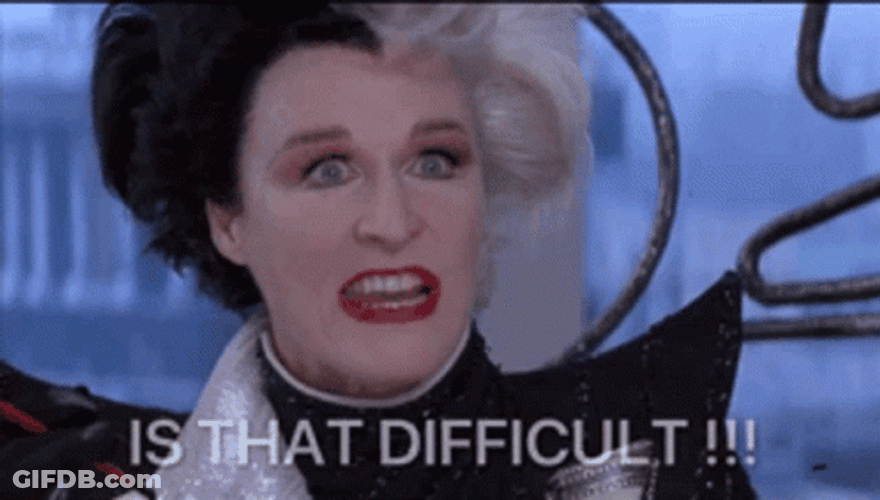 Cruella Glenn Close Is That Difficult GIF