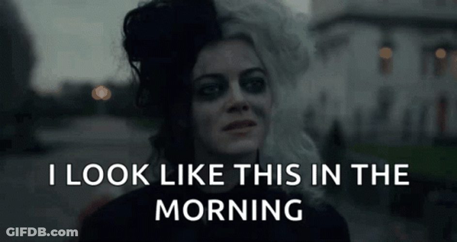 Cruella Morning Face GIF