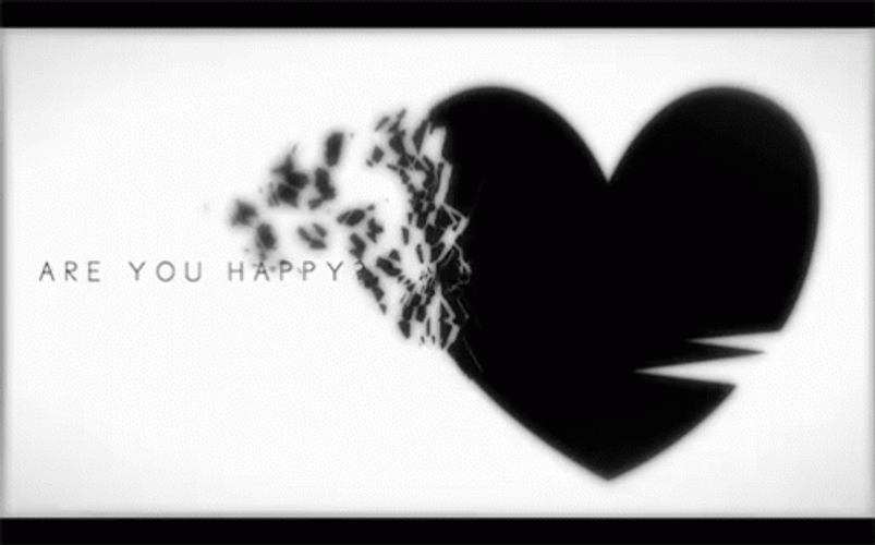 Crumbling Black Heart GIF