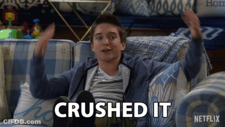 Crushed It Boy GIF