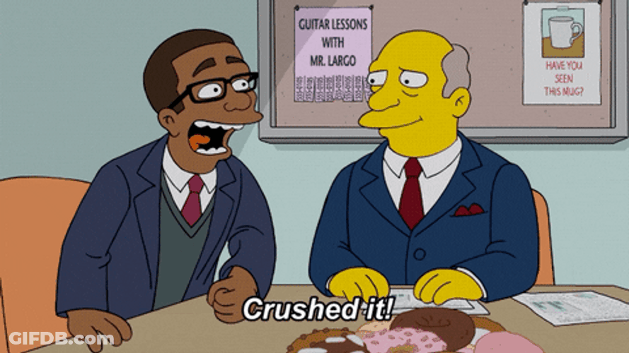Crushed It Homer Simpson GIF