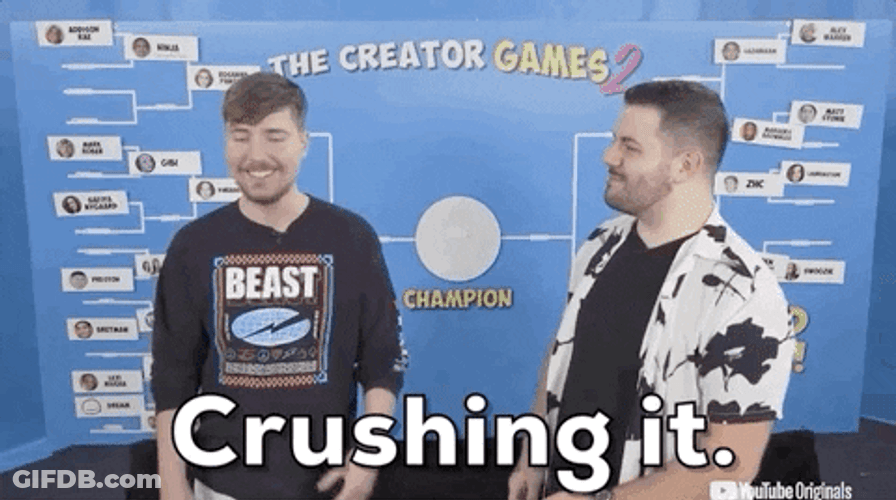 Crushing It Mr Beast GIF