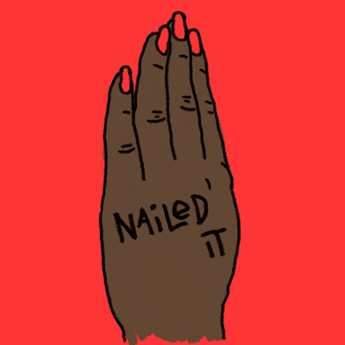 Crushing It Nailed It Red GIF