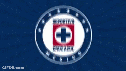 Cruz Azul Mexico Logo On Blue Background GIF