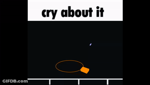 Cry About It On Black Background GIF
