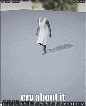 Cry About It Woman In White Dress Walking GIF