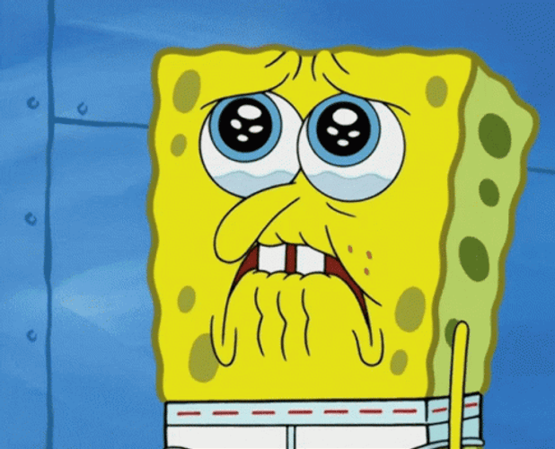 Crybaby SpongeBob SquarePants Teary Eyes GIF