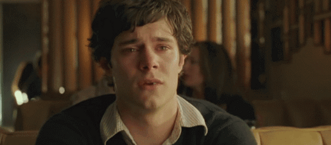 Crying Adam Brody Looks GIF