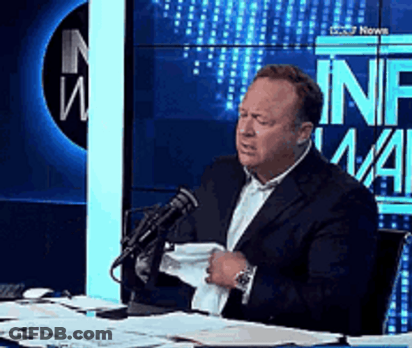 Crying Alex Jones Cover Face Towel GIF