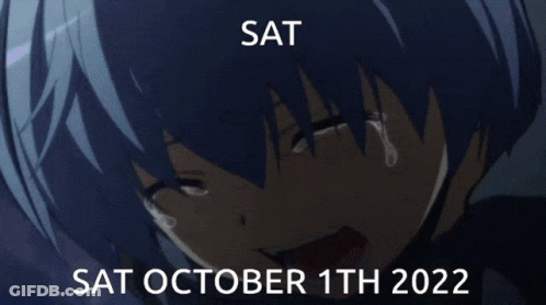 Crying Anime Character Sat October 1St 2022 GIF