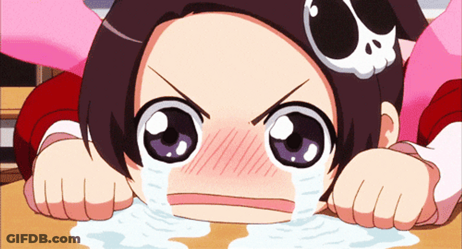 Crying Anime Chibi Tearing Up GIF