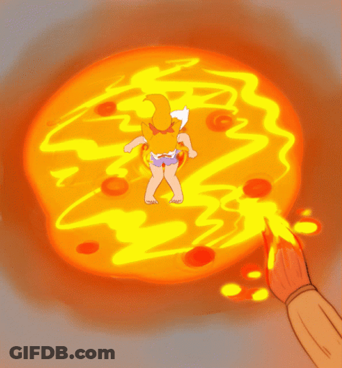 Crying Anime Girl Fell On Lava GIF