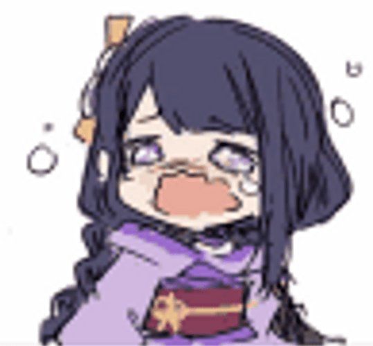 Crying Anime Raiden Shogun Chibi GIF