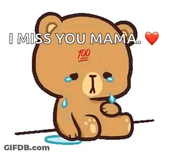 Crying Baby Bear Missing Mama GIF