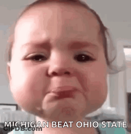 Crying Baby Michigan Beat Ohio State GIF