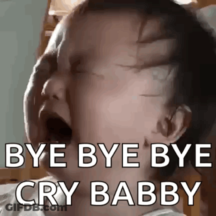 Crying Baby Saying Bye Bye Cry Baby GIF