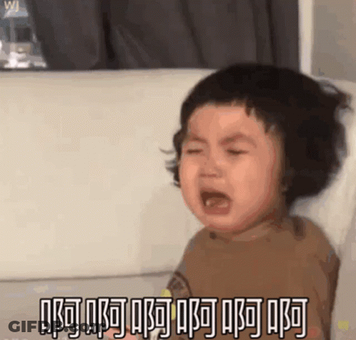 Crying Baby With Chinese Writing GIF