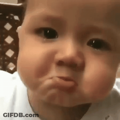 Crying Baby With Pouty Face GIF