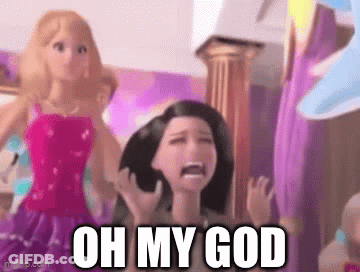 Crying Barbie Doll Saying Oh My God GIF