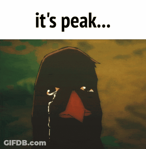 Crying Bird Saying It's Peak GIF