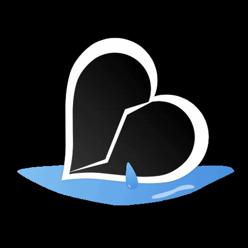 Crying Black Heart Broken GIF