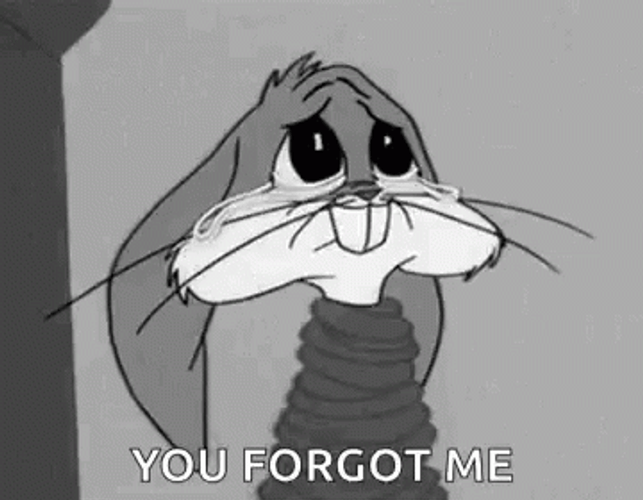 Crying Bugs Bunny Left Out GIF