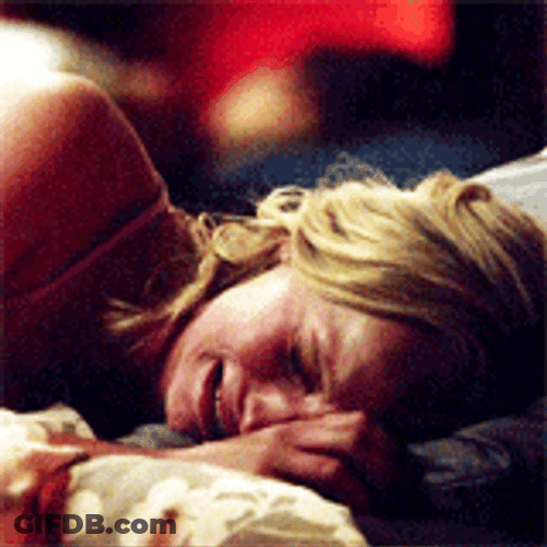Crying Caroline Forbes In Bed GIF