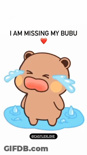 Crying Cartoon Bear Missing Bubu GIF