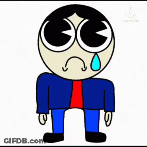 Crying Cartoon Character With Big Eyes GIF