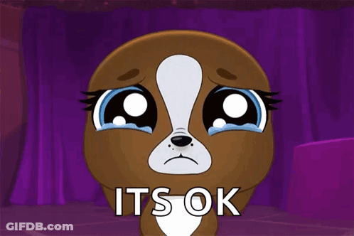 Crying Cartoon Dog Saying It's Ok GIF
