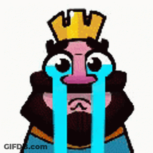 Crying Cartoon King With Crown GIF