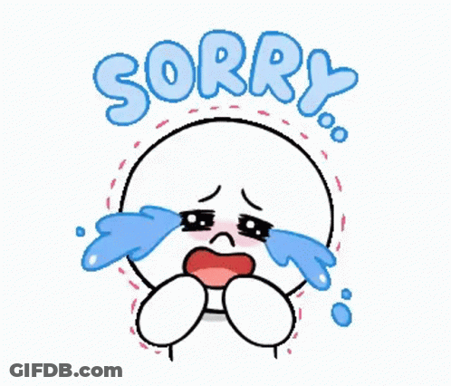 Crying Cartoon Saying Sorry GIF