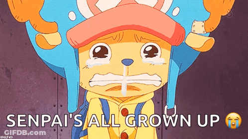 Crying Cartoon Senpai All Grown Up GIF