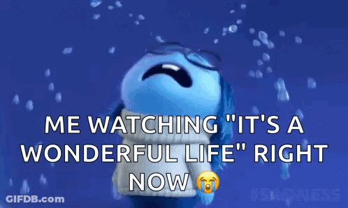 Crying Cartoon Watching Its A Wonderful Life GIF